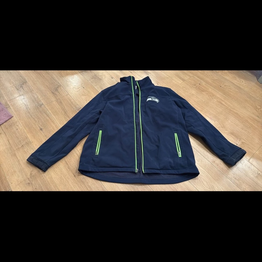 NFL Navy and Green Bomber Jacket